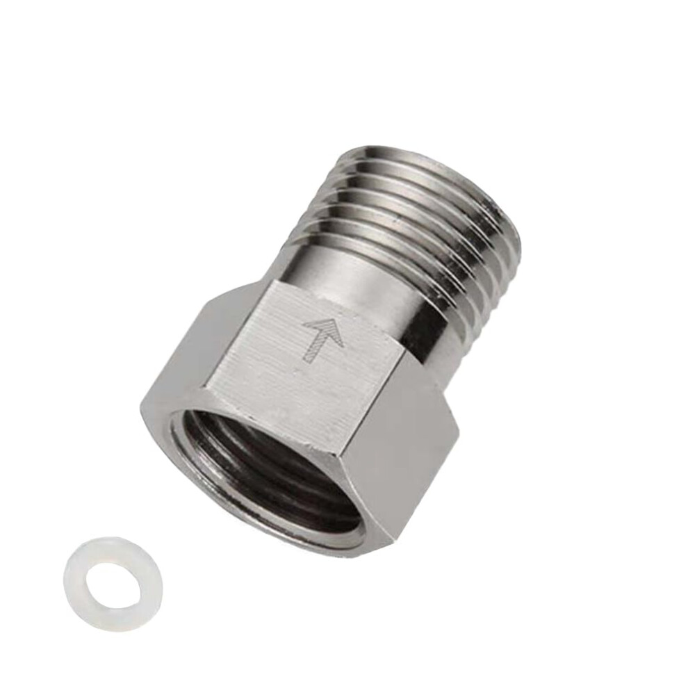 G1/2 Inch Female To Male Thread Check Valve, Stainless Steel Backflow Prevention Check Valve, One Way Pipe Fittings For Toilet Shower, 304 Stainless 83535451