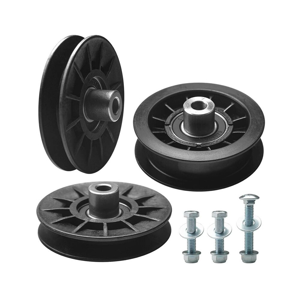 532194326 V- Idler Pulley And 532194327 Flat Idler Pulley Kit For Riding Lawn Mowers, Replaces 280-6630 4712337469868