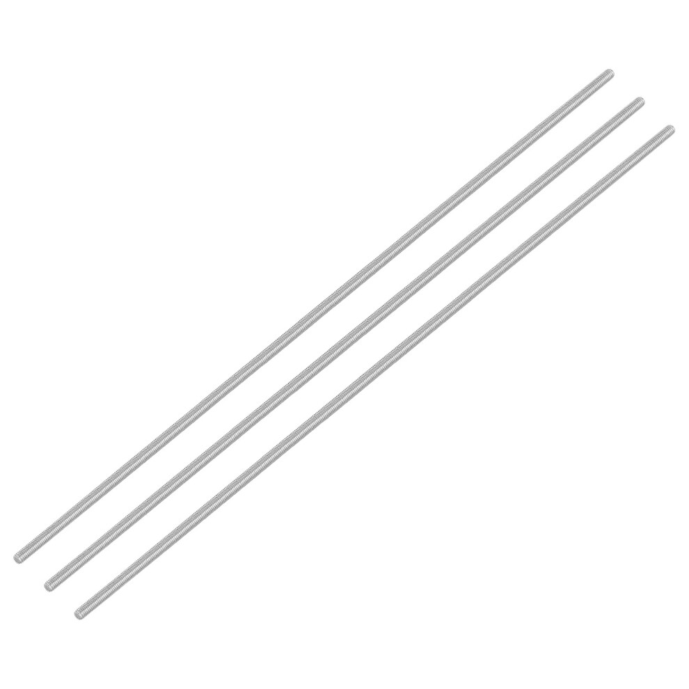 Sourcing Map 3Pcs Fully Threaded Rod, M4 X 400Mm 304 Stainless Steel Right Hand Thread Bar Studs M4-0.7 Thread Pitch For Furniture Machinery Assembly 59794363