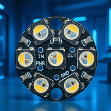 SK6812 RGBW Round Full Color Black Single Point Single Control Development Board 7 Bit DC5V
