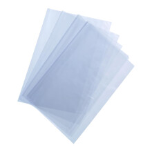 sourcing map 100Pcs 10x3 Inch Shrink Wrap Bags, Blue Clear PVC Heat Shrink Wrap for Gift Basket,Bath Soaps,Candles and Homemade DIY Projects