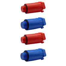 SKIR'CO 4 Pcs Construction Plugs 1/2", Red and Blue Plastic Pressure Plugs with Sealing Gaskets