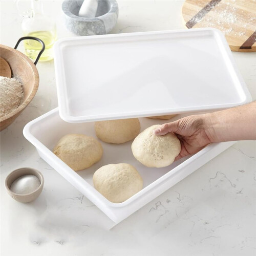 Pizza Dough Proofing Box -Stackable Trays with Covers - Perfect As A Bread Proofing Box and Dough Container 2
