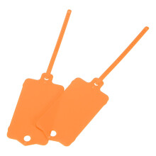 sourcing map Plastic Tags Key Label Tags, for Plastic Tie Mark Product Identification Tags,Valve Marking,Outdoor Tagging, 1.5x2.5 Inch Orange 50Packs