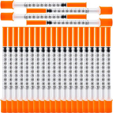 24 Pieces,1ml Dispensing Tool with Cap and Accessories Package, 0.3/31G (8mm Long) for Laboratory Use, Individually Sealed Packaging