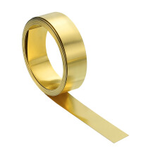 sourcing map Brass Sheet Roll, 0.3 x 10 x 2000mm(TxWxL) Metal Flashing Brass Foil Roll for Crafting, Electrical DIY Projects Repairs, Gold