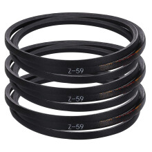 sourcing map 3 Pcs Z-59 Z Type V-belt 1500mm/59.1" Inner Length x 0.39" Width x 0.24" Height, Z-type Closed-Loop Rubber Transmission Belt