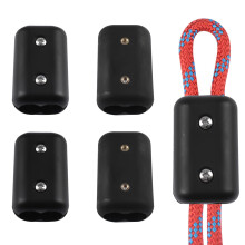 INCREWAY 4PCS Reusable Rope Clamp with Two Holes Plastic Rope Connector Clamp Suitable for 9-10 mm Nylon Rope or Braided Ropes