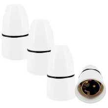 4 Pack B22 Bayonet Pendant Lamp Holder, Ceiling Light Fittings UK Light Fittings Ceilings White Bayonet Light Fitting Unswitched for Install Ceilings