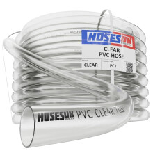 22mm x 25.5mm Clear Flexible PVC Tubing Food Grade Water Air Pipe Hose 0.5 Metre (1.64 Ft)