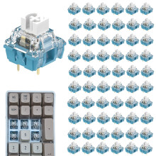 Nadiaen 60 Pcs Keyboard Switches, 3 Pin Mechanical Keyboard Sky Blue Switch for LED Keyboards Gaming Keyboards DIY Kit