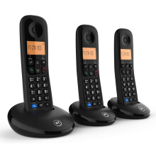 BT Everyday Cordless Landline House Phone, Home Phone, Basic Call Blocker, Do Not Disturb button, Trio Handset Pack