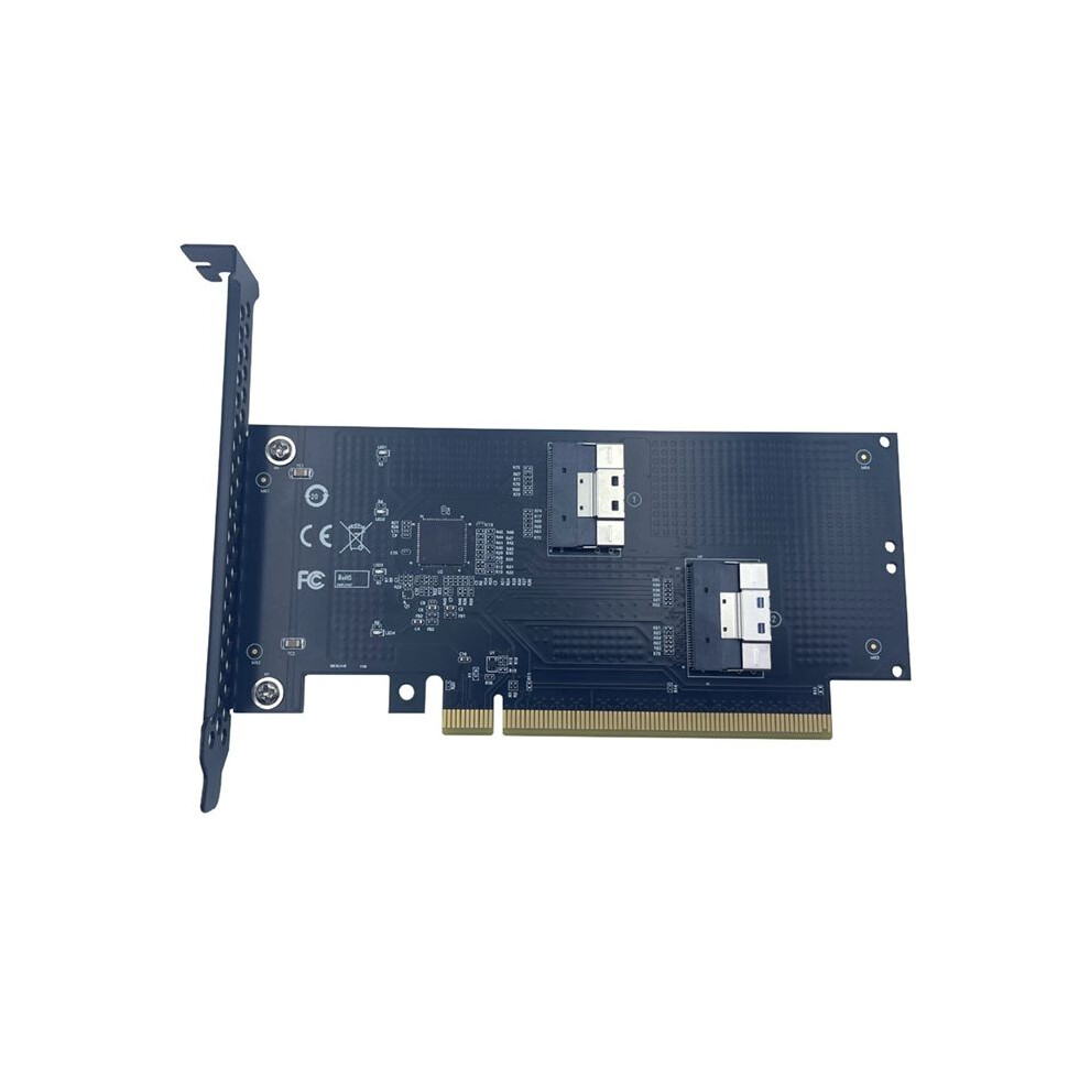 2Port Pcie 4.0 16X To Slimsas Sff-8654 Adapter Card Card External Expansion Card Sff-8654-8I Sff8654 Riser Card 4711679277667