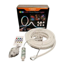 DC5V RGBIC LED Strip Lights Neon Rope Light with Music Sync DIY RGB Atmosphere Light Strip Tape for Home Decor 5 Meter