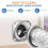 Magnetic Dryer Vent Coupling Connector Kit - DV180 Airtight Seal, Quick Connect, Includes 2 Clamps 3