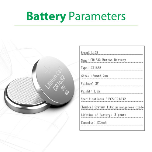 LiCB CR1632 CR 1632 3V Lithium Battery(5PCS) 1