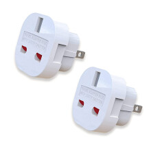 MOBIBAY Pack of 2 UK to US Plug Adaptor Type G to Type A and B from UK to USA, Canada, Australia, Jamaica, Barbados,Mexico,Thailand,China,Japan and m
