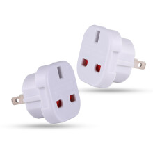 DAPTER's 2 Pack UK to US Plug Adaptor (Type G to A & B), USA Travel Adapter 3 to 2 Pin UK to USA Plug Adapter American Plug Adapter UK to US, Canada,