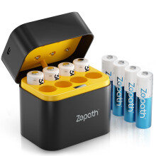 Zepath AA Rechargeable Lithium Batteries with Battery Charger, 8 Pack 3000mWh High Capacity Rechargeable Batteries 1.5V Constant Output AA Lithium Ba