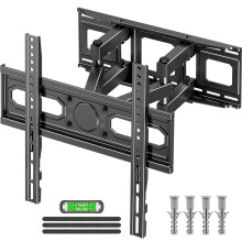 MOUNTUP TV Wall Bracket for Most 26-70 Inch LED, LCD, OLED Flat & Curved TV, Full Motion TV Mount with Swivels Tilts Extends Double Arm Holds up to 4