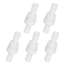 PATIKIL 3/8" Barb Hose One Way Inline Check Valve, 5 Pcs Plastic Non Return Water Stops Ozone Resistance Valve for Aquarium Garden Fuel Oil Air Gas,