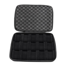 15 Slots Hard Shell Watch Storage Organizer Case, Watch Carry Box Watch Box Holder Display Cabinet