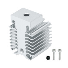 3D Printer xirbbo Heat Dissipation Block, Ender 3 V3 Silver Aluminum 3D Printer Heatsink Radiator, Hotend Replacement Parts 3D Printing Heatsink Acce