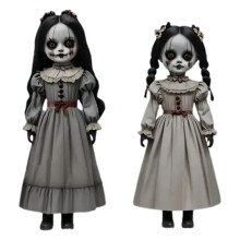 Halloween Doll Ground Decoration Scary Doll Ground Plug-in Large Swing Voice Control Decoration Horror Prop