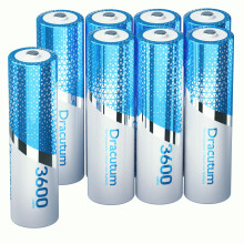 3600mWh AA Rechargeable Batteries, 1.5V Lithium AA Batteries, Long-Lasting Double A Li-ion Batteries for Blink Outdoor Camera, 8 Pack