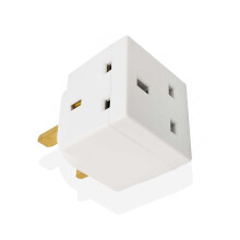 2 Way 3 Pin Power Plug Adaptor Splitter 13A Multi Wall Plug Cube 3 pins Socket Splitter Extension Plug adaptor UK Socket Splitter Block for Kitchen,