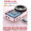 4K Digital Camera with Front Rear Lens, Autofocus 64MP, Metal Shell, Pink 3