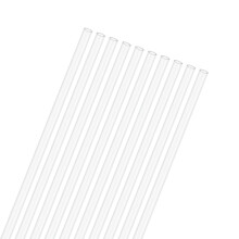 M METERXITY 10-Pack Clear Plastic Tube, 2mm[0.08"] ID x 3mm[0.12"] OD High Impact Rigid Polycarbonate Round Pipes for Water Plumbing/Lighting/Aquariu