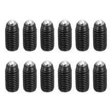 sourcing map Black Ball Point Set Screws, M12x20mm Carbon Steel Hex Socket Spring Plungers Grub Screw for Industrial Electronic Machine Home Furnitur