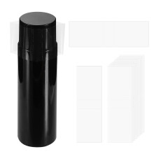 sourcing map 100Pcs Heat Shrink Wrap Bands, 30x98mm(1.2x3.9 Inch) PVC Clear Perforated Shrink Bands, Seal Container for Bottles, Jars, Lip Gloss Tube
