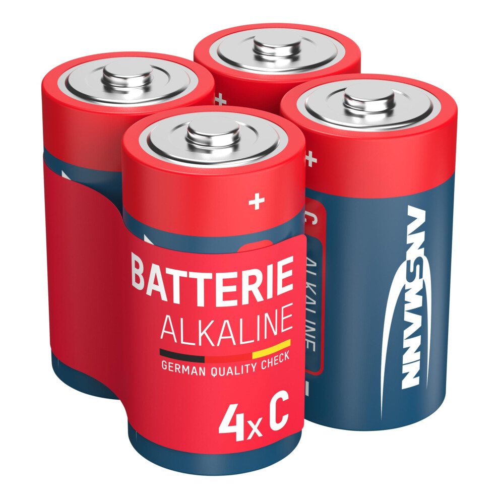 Ansmann 5015571 C Size Batteries [Pack Of 4] Long Lasting Alkaline Disposable C Type Battery For Flashlight, Operating Machines, Toys, Led Torch Ligh 69696299