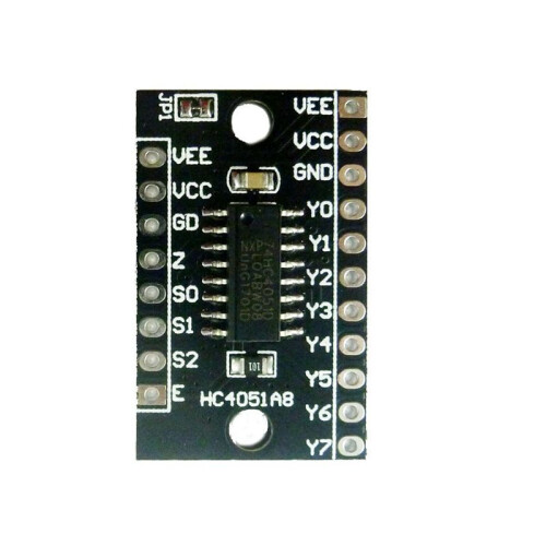 8-Channel Analog Multiplexer/Demultiplexer HC4051A8 74HC4051 Module for  Raspberry Pi Breadboard