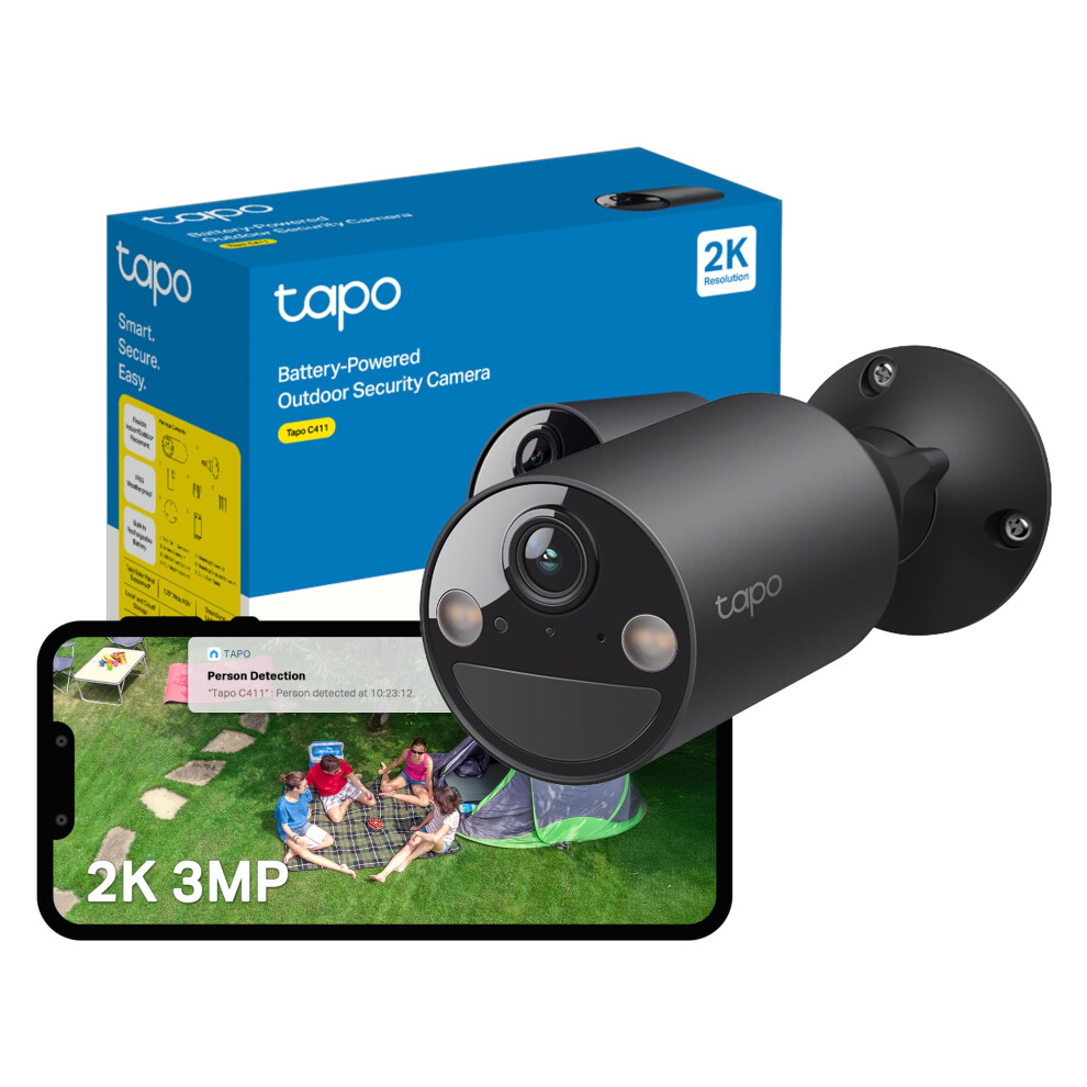 Tapo C411 2K 3Mp Battery Security Camera Outdoor Wireless,Solar Security Camera,Colour Night Outdoor Camera,Ai Detection,Ip65,No Hub Required,Alexa,Go - Image 3