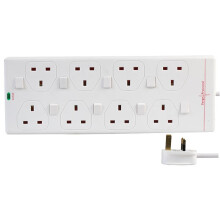 PRO ELEC 8-Outlet Surge Protector Extension Lead, 13A, 250V, 5m Cable, UK Plug Type G – PELB1929