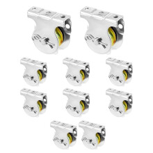 10 St Väggmonterade Remskivor, 1-1/2" Takmonterade Enkelremskivor V-Spårremskivor Tillbehör för 3/8" Vajer eller Rep