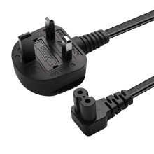 Power Cable Compatible with Samsumg TV 5M, Fig Figure 8 Cable Right Angle IEC C7 Power Lead 2 Pin Mains for PS4 PS5 Xbox Toshiba Panasonic JVC Philip