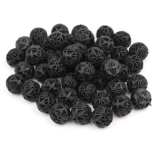 16mm Black Bio Balls Aquarium Filter Media for Fish Tank Filtration, 50 Pack