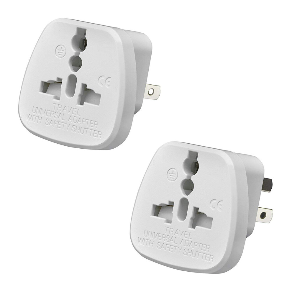 Tec Uk - Uk To Australia Power Adaptor,Uk To China Plug For Visitors From Uk To Australia, China And New Zealand (Pack Of 2) 50336760