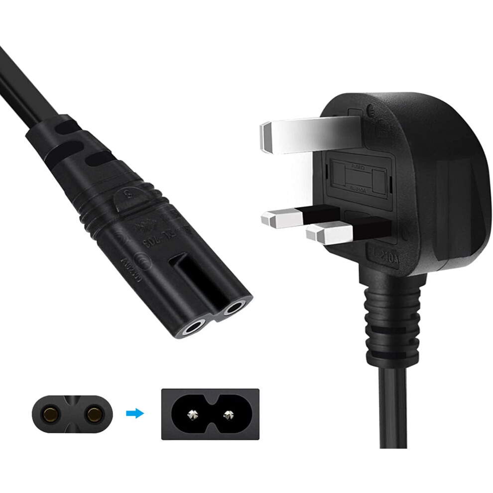 1.5M Power Cable For Xbox One S Slim Game Console, Xbox One X, Ps2, Ps3, Ps4, Ps5, Figure 8 Power Cord 2 Pin For Samsung Lg Philips Toshiba Sony Shar 63505283