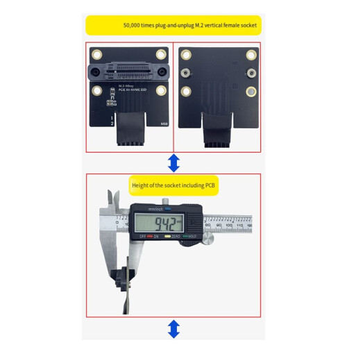 M.2 M KEY High Speed Extension Cable PCIE 4.0 GEN4 for NVME SSD Cable PCI-E 8GB/S M.2 Vertical Socket 40CM 1