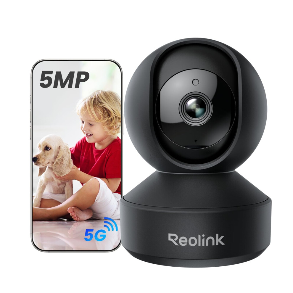 Reolink Indoor Security Camera 5Mp Pan/Tilt, Pet Camera With Auto-Tracking, Crying Detection For Baby Monitor, Privacy Mode, 3K Night Vision, 2.4/5Gh 5001320484735