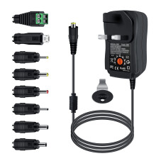 30W Universal Power Adapter, Dalugo 3V 4.5V 5V 6V 7.5V 9V 12V 2A AC/DC Switching Power Supply Charger with 8 Adaptor Tips for 3V-12V Household Electr