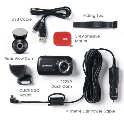 Nextbase Nextbase 222XR Front and Rear Dash Cam with 1080p Full HD Front Camera 1