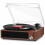 FYDEE Record Player, Built-in Speakers & Bluetooth Receiver, Walnut 1
