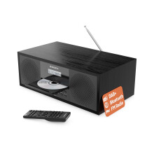 Bluetooth DAB+ Radio & CD Player | Mains Powered 60 Watt Stereo Hifi System for Home | Inbuilt Speakers, LED Display | Dual Alarm, 20 Presets & FM |