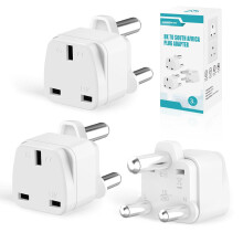 3-PACK UK to South Africa Plug Adapter,SHUOMAO UK to South Africa Travel Adapter Converter Plug,UK Travel Adaptor for South African,Namibia,Swaziland